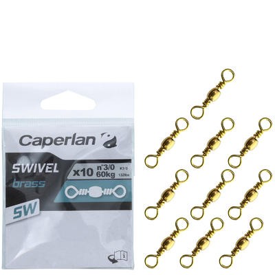 EMERILLÓN BARRILETE PESCA SWIVEL BRASS SW X10 CAPERLAN
