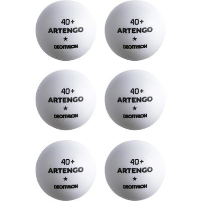 PELOTA DE PING PONG TTB 100* 40+ x6 BLANCO ARTENGO