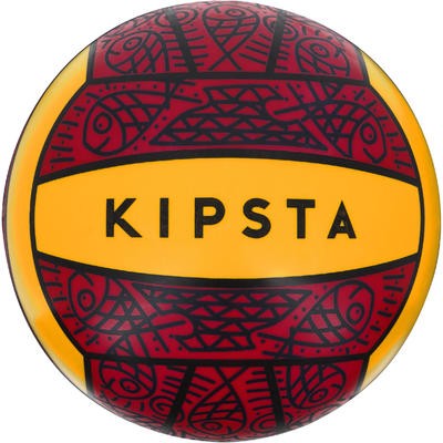 Balón de volibol de playa exterior BV 100 rojo amarillo KIPSTA