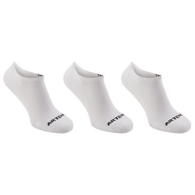 CALCETINES DE DEPORTES DE RAQUETA RS 100 ADULTO x 3 CORTOS BLANCO ARTENGO
