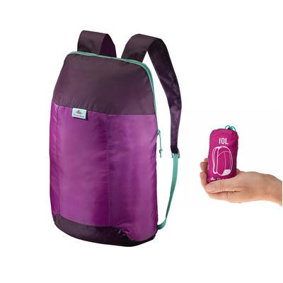Mochila TRAVEL ultracompacta 10 litros Violeta QUECHUA