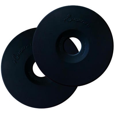 Arandelas de bocado equitación caballo y poni negro FOUGANZA