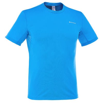 Camiseta de manga corta campamentoTechFRESH 50 caballero azul claro QUECHUA