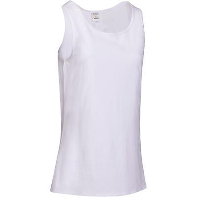 Playera sin mangas Essentiel fitness dama blanco DOMYOS