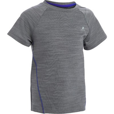 Playera 560 de manga corta gimnasia infantil gris DOMYOS