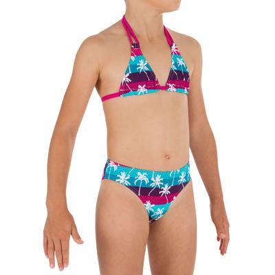 Top de bikini niña TRIÁNGULOS TALOO PALMY Azul OLAIAN