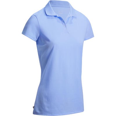 CAMISETA TIPO POLO GOLF MUJER FIRST'IN Azul claro INESIS