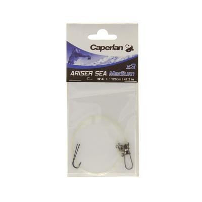 Bajo de línea para pesca al surfcasting KIT ARISER SEA MEDIUM x3 anzuelo n° 4 CAPERLAN