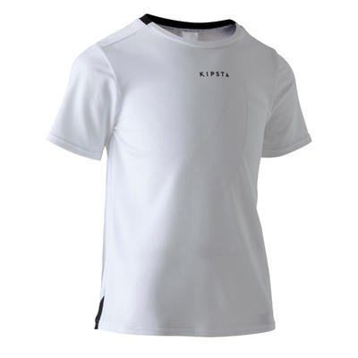 Playera de fútbol niños F100 blanco KIPSTA