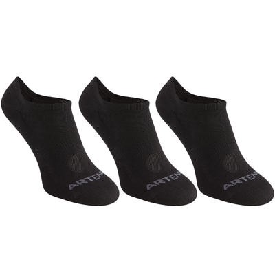 CALCETINES CORTOS DE DEPORTE ARTENGO RS 160 NEGRO PAQUETE DE 3 PARES ARTENGO