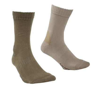 Calcetines de caza Allseason Mid x 2 beige SOLOGNAC