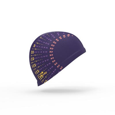 Gorro de natación punto estampado talla L Eve violeta NABAIJI