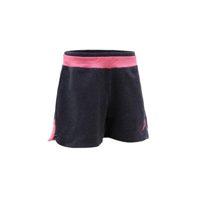 Short 500 de gimnasia para niña estampado gris rosa DOMYOS