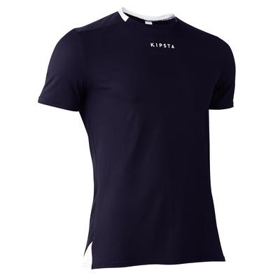 Playera de fútbol adulto F100 negro KIPSTA