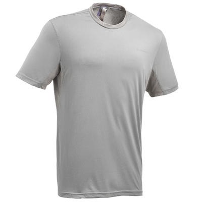 Camiseta manga corta campamento caballero TechFRESH 50 gris claro QUECHUA