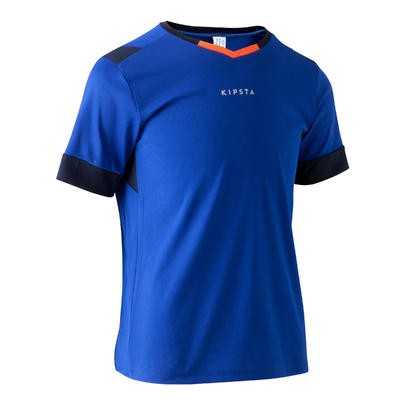Playera de fútbol niños F500 azul KIPSTA