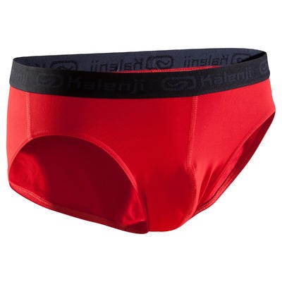 Calzón de running para hombre. Transpirable, rojo KALENJI