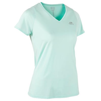 CAMISETA DE RUNNING RUN DRY PARA MUJER VERDE CLARO KALENJI