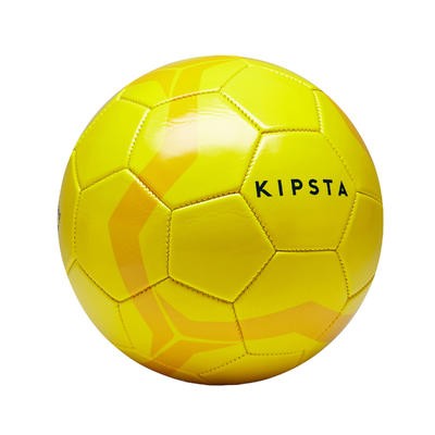 Balón de fútbol First Kick talla 4 (niños de 8 a 12 años) amarillo KIPSTA