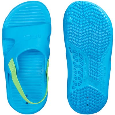 SANDALIAS NATACIÓN NATASLAP AZUL ELÁSTICO VERDE NABAIJI