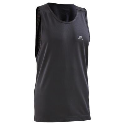 CAMISETA SIN MANGAS DE RUNNING PARA HOMBRE RUN DRY NEGRO KALENJI
