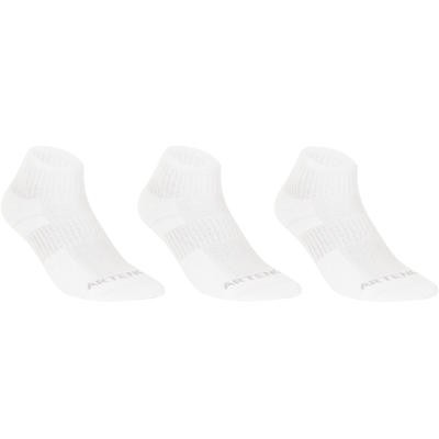 CALCETINES DE DEPORTE ADULTO ALTURA MEDIA ARTENGO RS 500 BLANCO PAQUETE 3 PARES ARTENGO