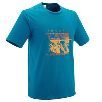 Playera senderismo en la naturaleza hombre NH500 azul QUECHUA