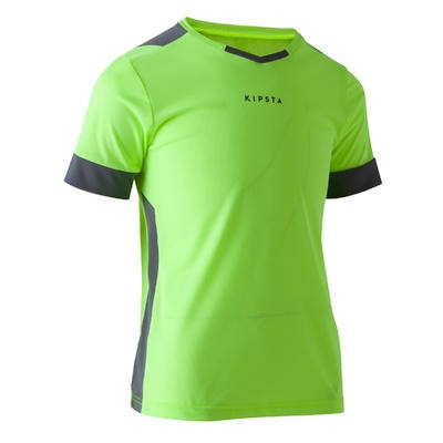 Playera de fútbol niños F500 amarillo KIPSTA