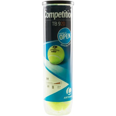 PELOTAS DE TENIS TB920 AMARILLO PAQUETE DE 4 ATP 250 ARTENGO