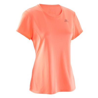 PLAYERA JOGGING MUJER RUN DRY CORAL FLUO KALENJI