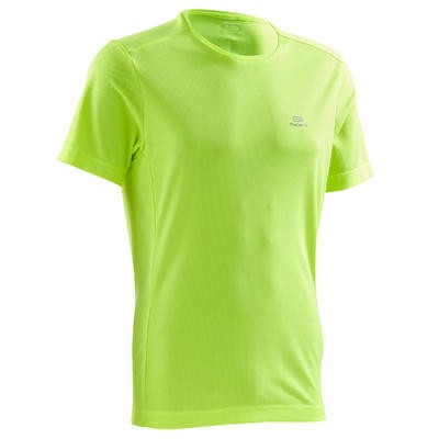 PLAYERA DE RUNNING PARA HOMBRE RUN DRY AMARILLO KALENJI